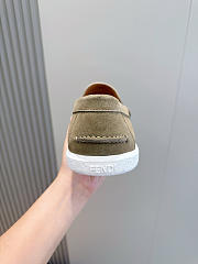 FENDI | Fendi FF square-toe loafers In Gray - 4
