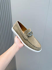 FENDI | Fendi FF square-toe loafers In Gray - 3