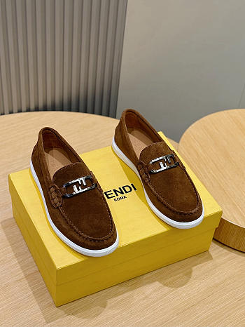 FENDI | Fendi FF square-toe loafers In Brown 