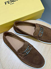 FENDI | Fendi FF square-toe loafers In Brown  - 5