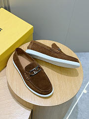 FENDI | Fendi FF square-toe loafers In Brown  - 2