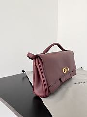 BALENCIAGA | Bel Air Clutch with Strap Small for Women in Burgundy - 6