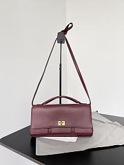 BALENCIAGA | Bel Air Clutch with Strap Small for Women in Burgundy - 5