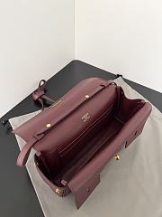 BALENCIAGA | Bel Air Clutch with Strap Small for Women in Burgundy - 4