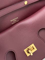 BALENCIAGA | Bel Air Clutch with Strap Small for Women in Burgundy - 2
