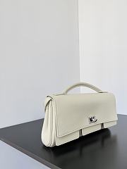 BALENCIAGA | Bel Air Clutch with Strap Small for Women in White - 6