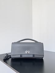 BALENCIAGA | Bel Air Clutch with Strap Small for Women in Grey - 1
