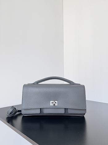 BALENCIAGA | Bel Air Clutch with Strap Small for Women in Grey