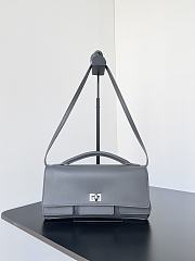 BALENCIAGA | Bel Air Clutch with Strap Small for Women in Grey - 5