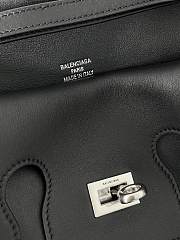 BALENCIAGA | Bel Air Clutch with Strap Small for Women in Black Silver harware - 4