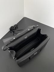 BALENCIAGA | Bel Air Clutch with Strap Small for Women in Black Silver harware - 3