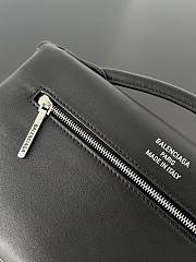 BALENCIAGA | Bel Air Clutch with Strap Small for Women in Black Silver harware - 2
