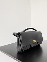 BALENCIAGA | Bel Air Clutch with Strap Small for Women in Black Gold harware - 5