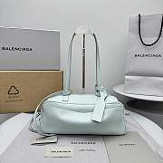 BALENCIAGA | Women's Carrie Bowling Bag Small in Green - 1