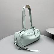 BALENCIAGA | Women's Carrie Bowling Bag Small in Green - 4