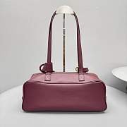 BALENCIAGA | Women's Carrie Bowling Bag Small in Burgundy - 5