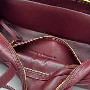 BALENCIAGA | Women's Carrie Bowling Bag Small in Burgundy - 2