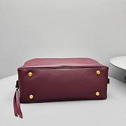 BALENCIAGA | Women's Carrie Bowling Bag Small in Burgundy - 3