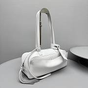 BALENCIAGA | Women's Carrie Bowling Bag Small in White - 5