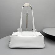 BALENCIAGA | Women's Carrie Bowling Bag Small in White - 2