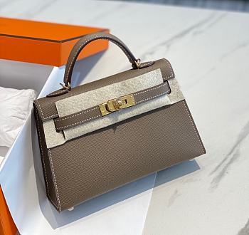 HERMES | Mini Kelly 19 In Gray