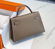 HERMES | Mini Kelly 19 In Gray - 5