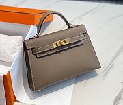 HERMES | Mini Kelly 19 In Gray - 3