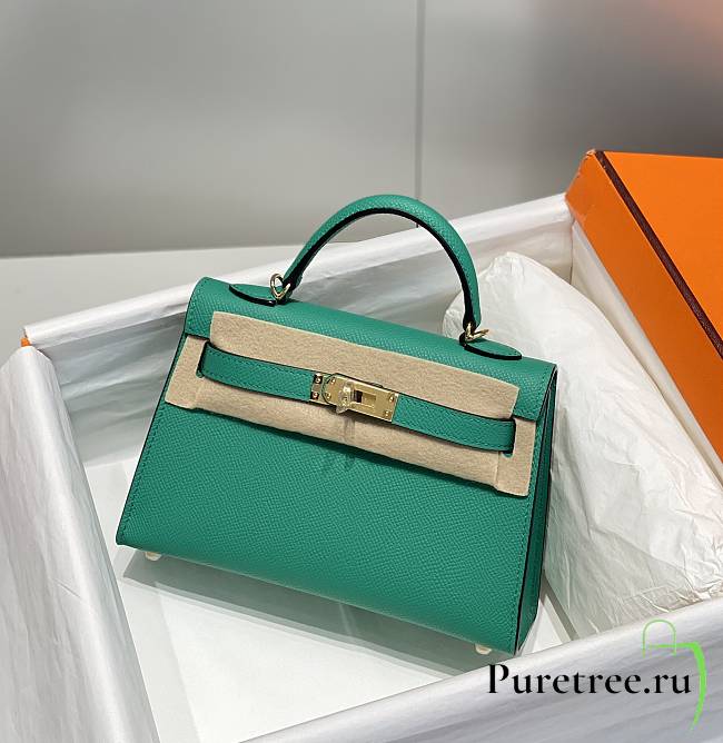 HERMES | Mini Kelly 19 In Green  - 1