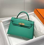 HERMES | Mini Kelly 19 In Green  - 4