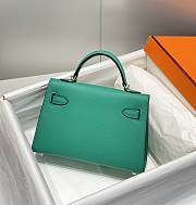 HERMES | Mini Kelly 19 In Green  - 5