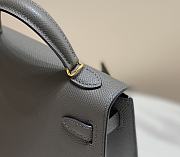 HERMES | Mini Kelly 19 In Dark Gray - 6