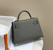 HERMES | Mini Kelly 19 In Dark Gray - 4