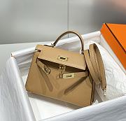 HERMES | Mini Kelly 19 In Tau beige - 4