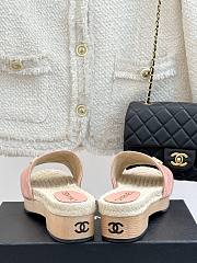 Chanel Thick-soled Slippers In Pink - 4