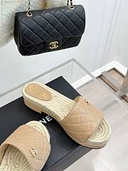Chanel Thick-soled Slippers In Taupe - 6