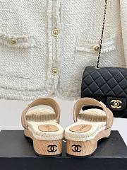 Chanel Thick-soled Slippers In Taupe - 5