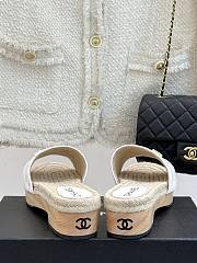 Chanel Thick-soled Slippers In White - 5