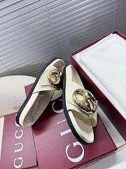 Gucci Women's Marina Chain Slide Sandal In White - 3