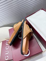 Gucci Women's Marina Chain Slide Sandal In Brown - 5