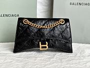 BALENCIAGA | Crush Chain Bag Small crushed calfskin aged-gold hardware in black - 1