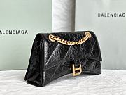 BALENCIAGA | Crush Chain Bag Small crushed calfskin aged-gold hardware in black - 6