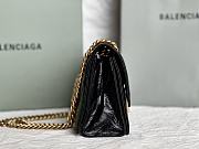 BALENCIAGA | Crush Chain Bag Small crushed calfskin aged-gold hardware in black - 5