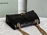 BALENCIAGA | Crush Chain Bag Small crushed calfskin aged-gold hardware in black - 4