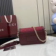 GUCCI | Go small shoulder bag Rosso Ancora red GG canvas - 5