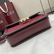 GUCCI | Go small shoulder bag Rosso Ancora red GG canvas - 4