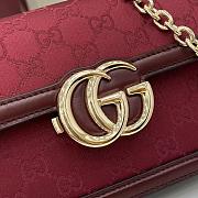 GUCCI | Go small shoulder bag Rosso Ancora red GG canvas - 2