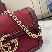 GUCCI | Go small shoulder bag Rosso Ancora red GG canvas - 3