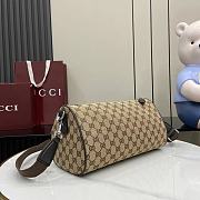 GUCCI | GG canvas small cylinder bag in beige - 5