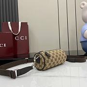 GUCCI | GG canvas mini cylinder bag in beige - 4