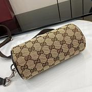GUCCI | GG canvas mini cylinder bag in beige - 3